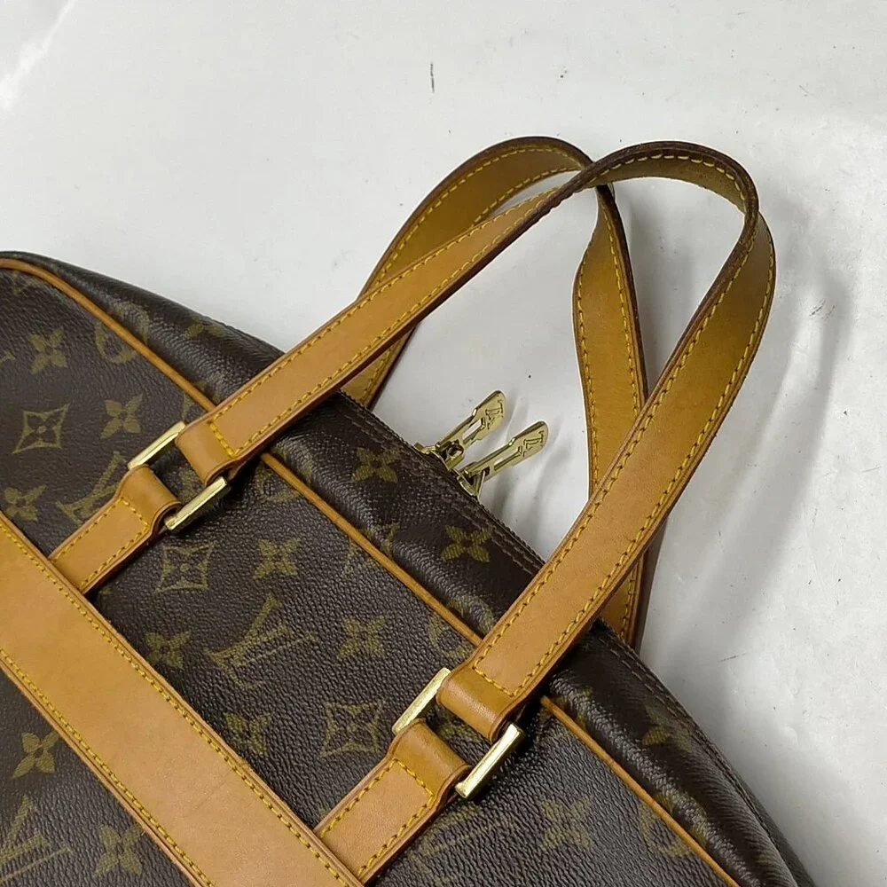 Louis Vuitton Monogram Canvas Briefcase with Vachetta Trim (brown, tan)